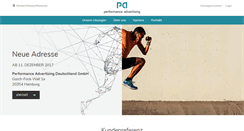 Desktop Screenshot of performance-advertising.de