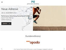 Tablet Screenshot of performance-advertising.de